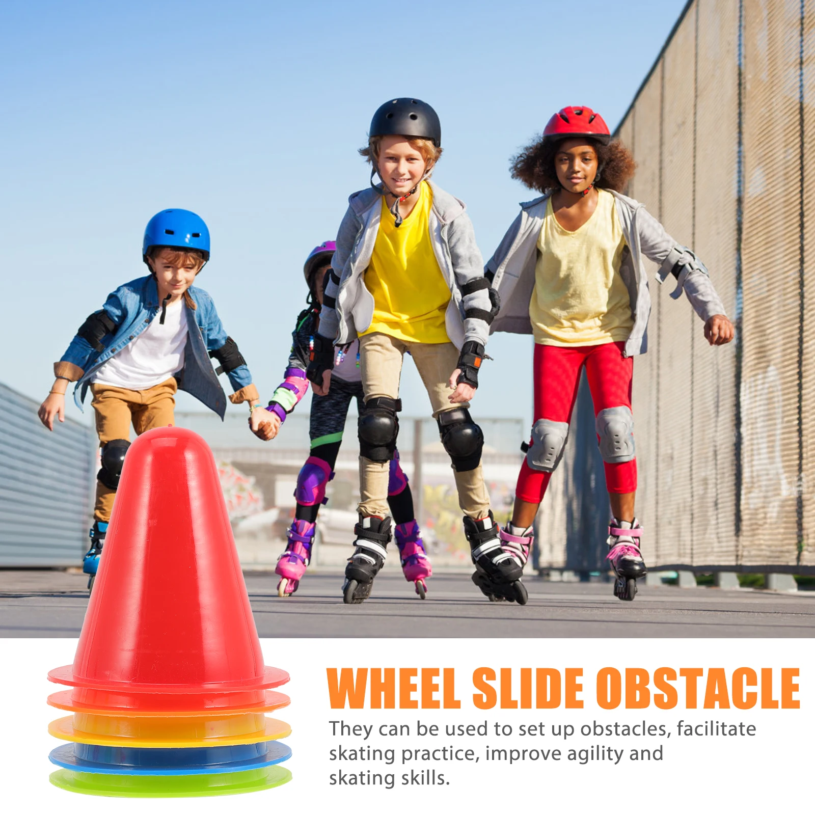 

25pcs Roller Skating Obstacles Color Cones Numbered Small Mini Plastic Sports Classroom Child Training Soccer Basketball Games