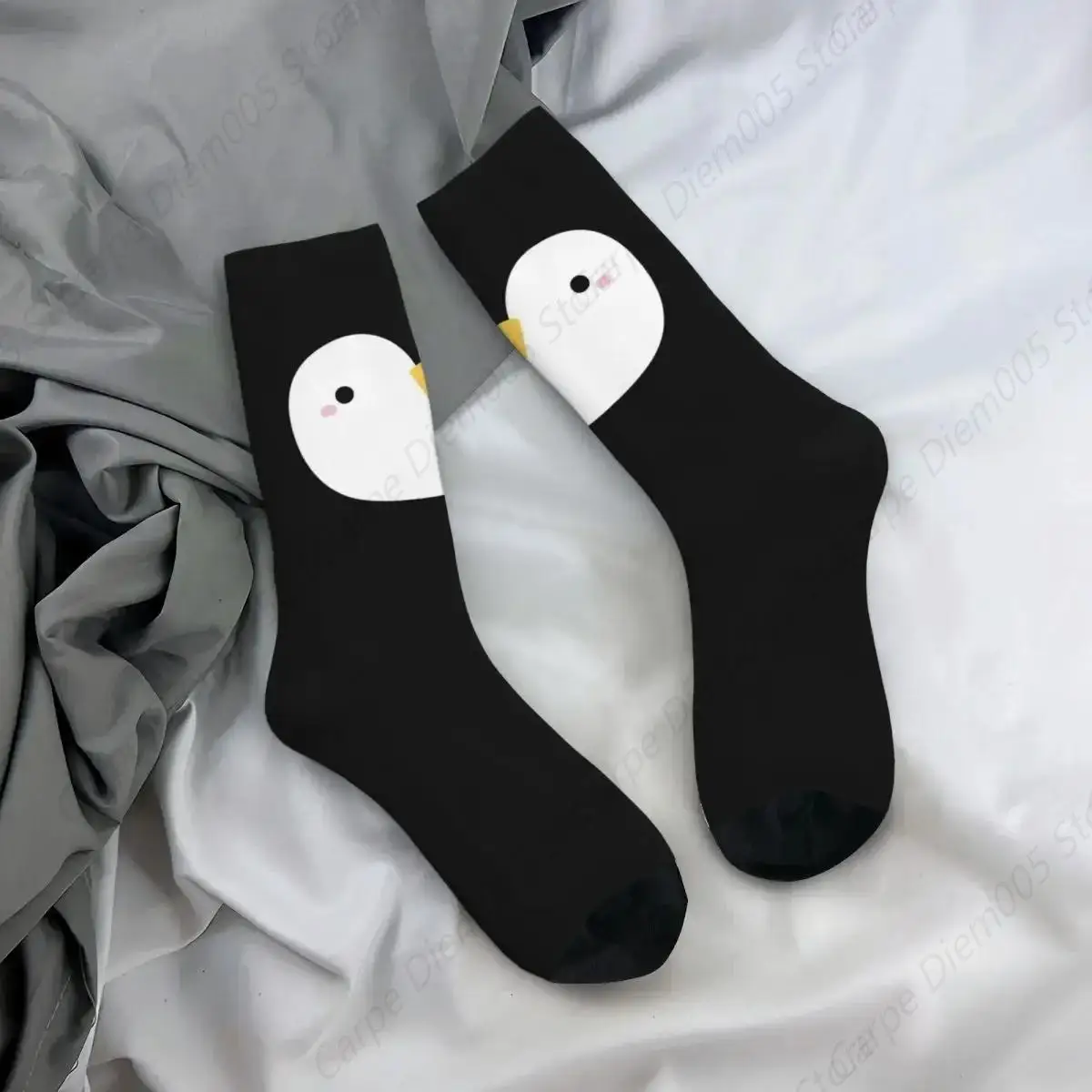 

Cute Little Penguin Face Socks Harajuku High Quality Stockings All Season Long Socks Accessories For Unisex Gifts