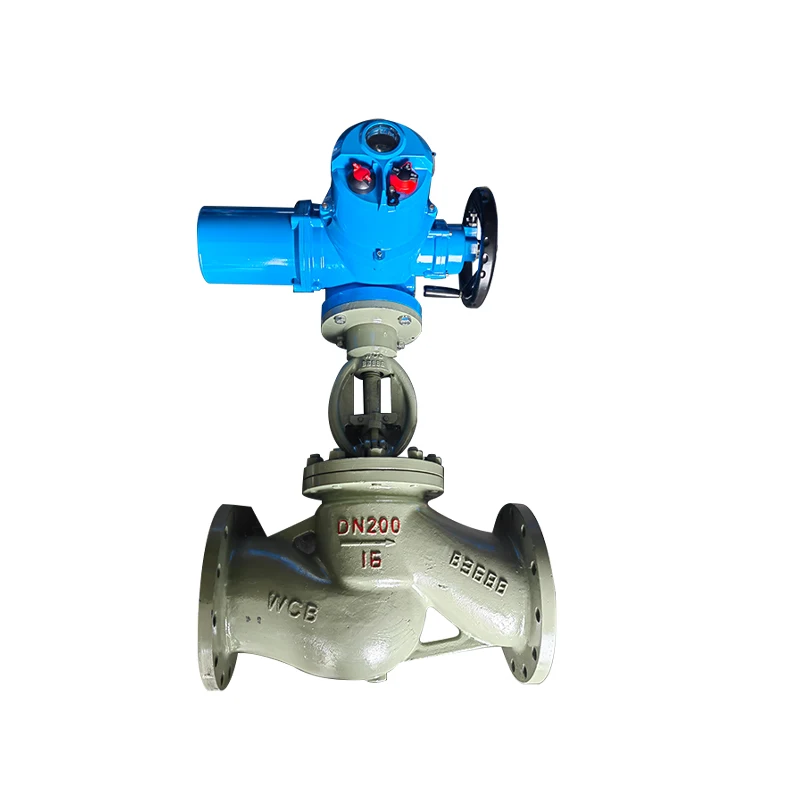 Dn80 Motorized Actuated Electric Fuel Globe Valves Industrial Globe Valve Automation