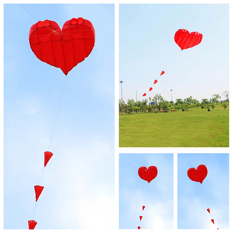 Heart kite flying soft kites for adults kite string winder parachute kites inflatable fabric butterfly kites eagle kites surf