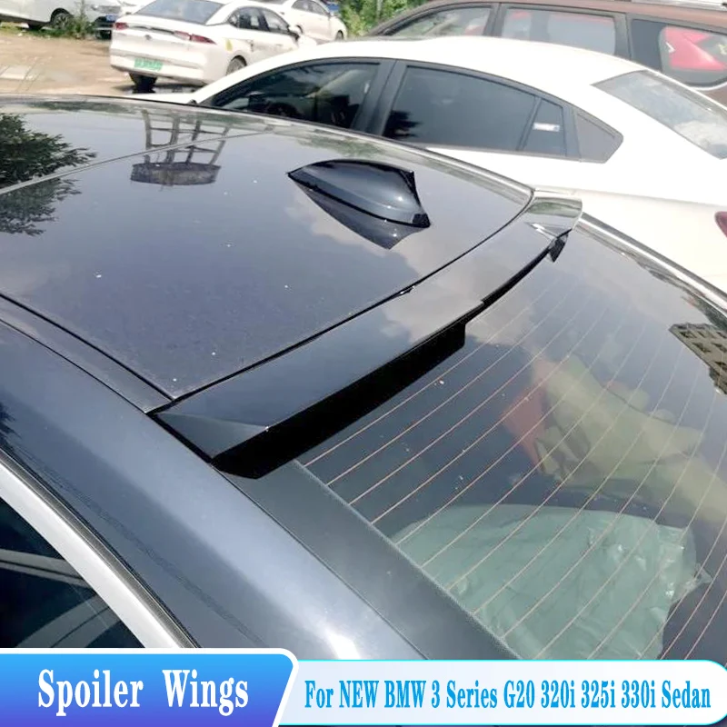 

For BMW 3 Series G20 320i 325i 330i Rear Window Roof Spoiler Wings 2019-2022 ABS Plastic Black Car Tuning Styling Accessories