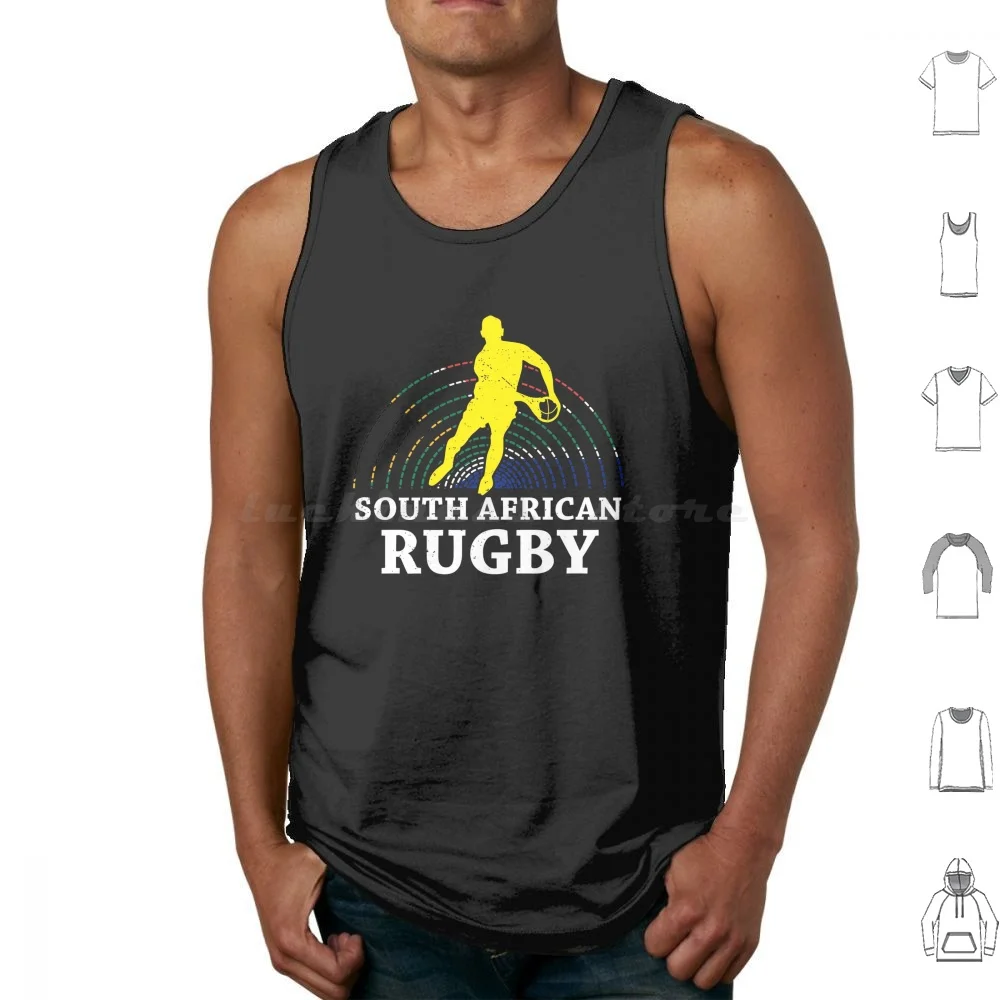 Rugby South Africa Bokke Tank Tops Vest Sleeveless Rugby South Africa South African Africa African Bokke Braai Boerewors Saffa