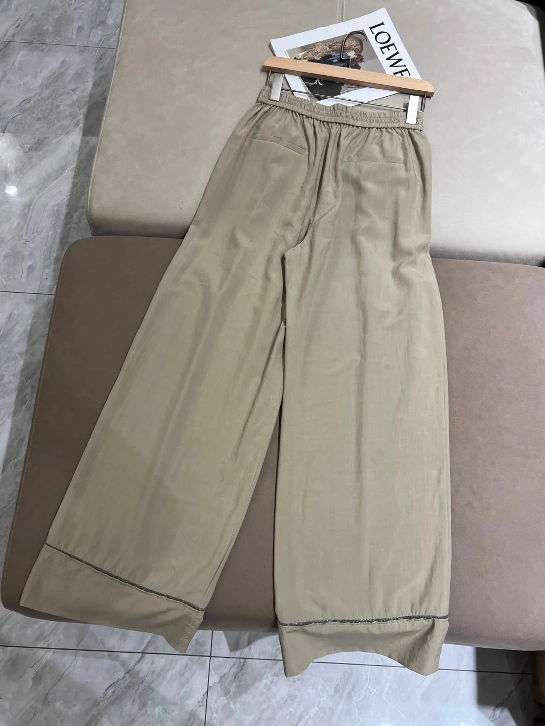 Spring high quality wide leg casual trousers