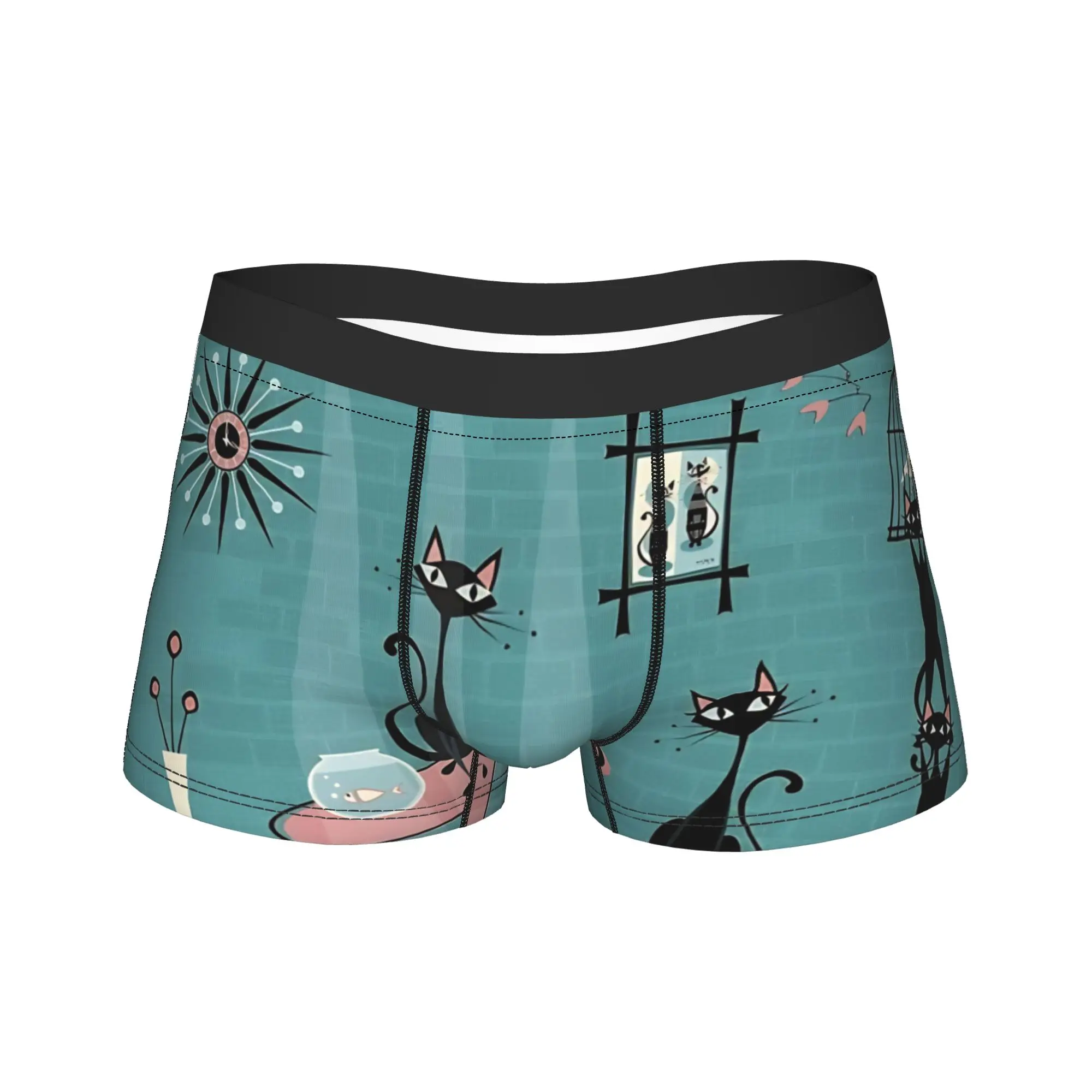 

Retro Vintage Art Cute Cats Underwear Custom Boxer Shorts Trenky Men's Panties Comfortable Shorts Briefs Birthday Present