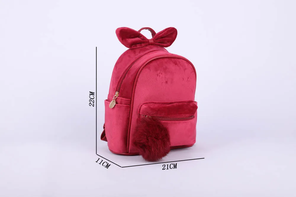 Personalized Cute Little Girls Backpack Small Kids Backpacks Daypack Toddler Girl Travel Bag Children Short Plush Backpack