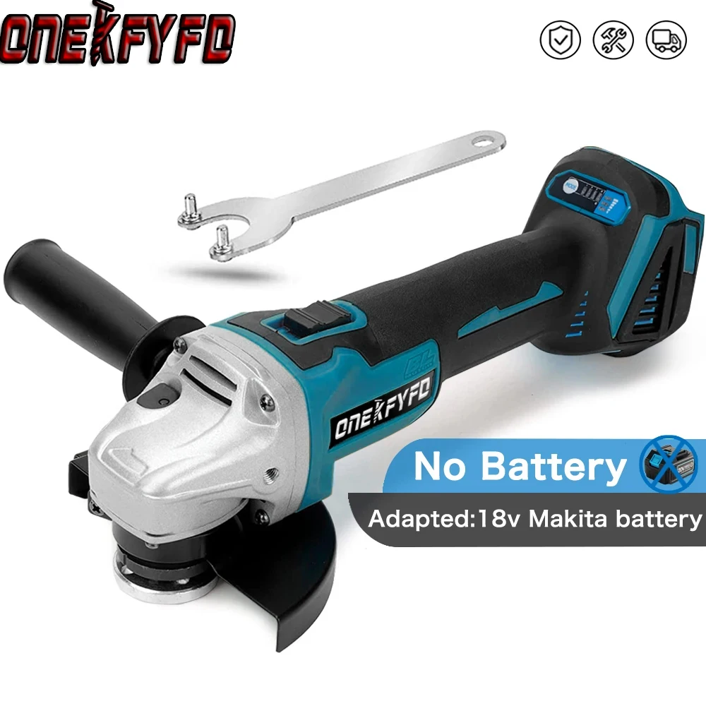 Brushless Cordless Impact Angle Grinder Corte Elétrico Polimento Máquina de Moer Faça Você Mesmo Tools Makita 18v sem Bateria 125 Milímetros