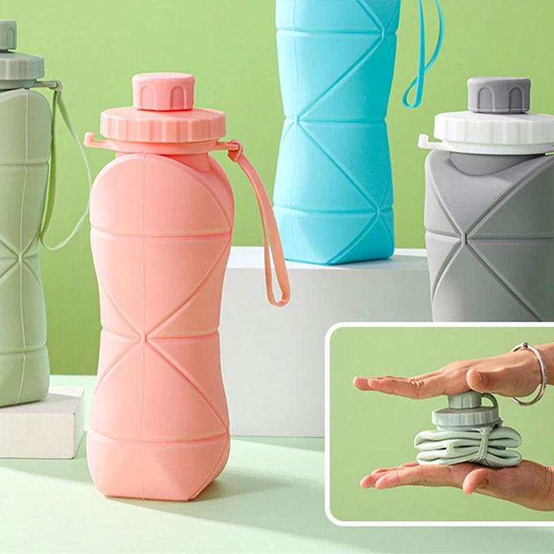 1Pcs Outdoor Silicone Folding Water Cup Portable Outdoor Sports Water Cup Travel Coffee Cup Anti Drop Car Gift Cup
