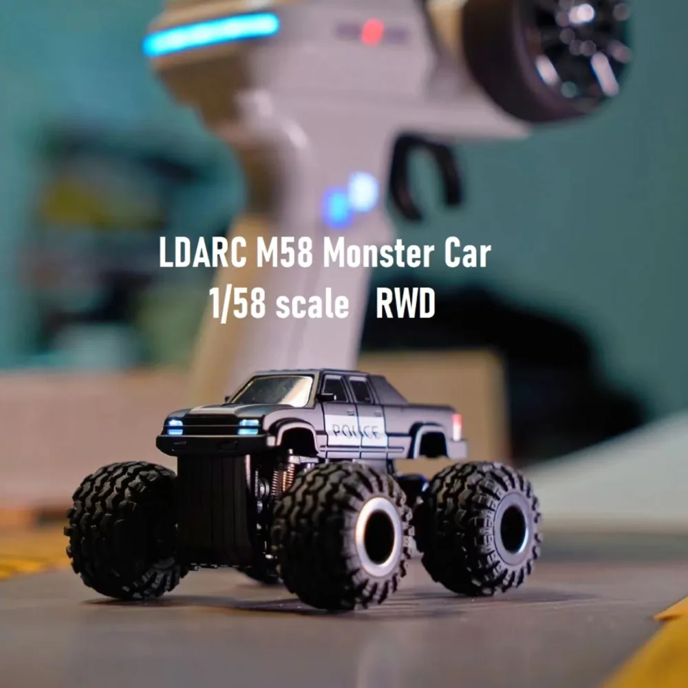 

LDARC M58 RC Truck RTR 2.4GHz 1/58 MINI Mirco RC Electric Remote Control Model Car Adult Children's Tabletop Toys