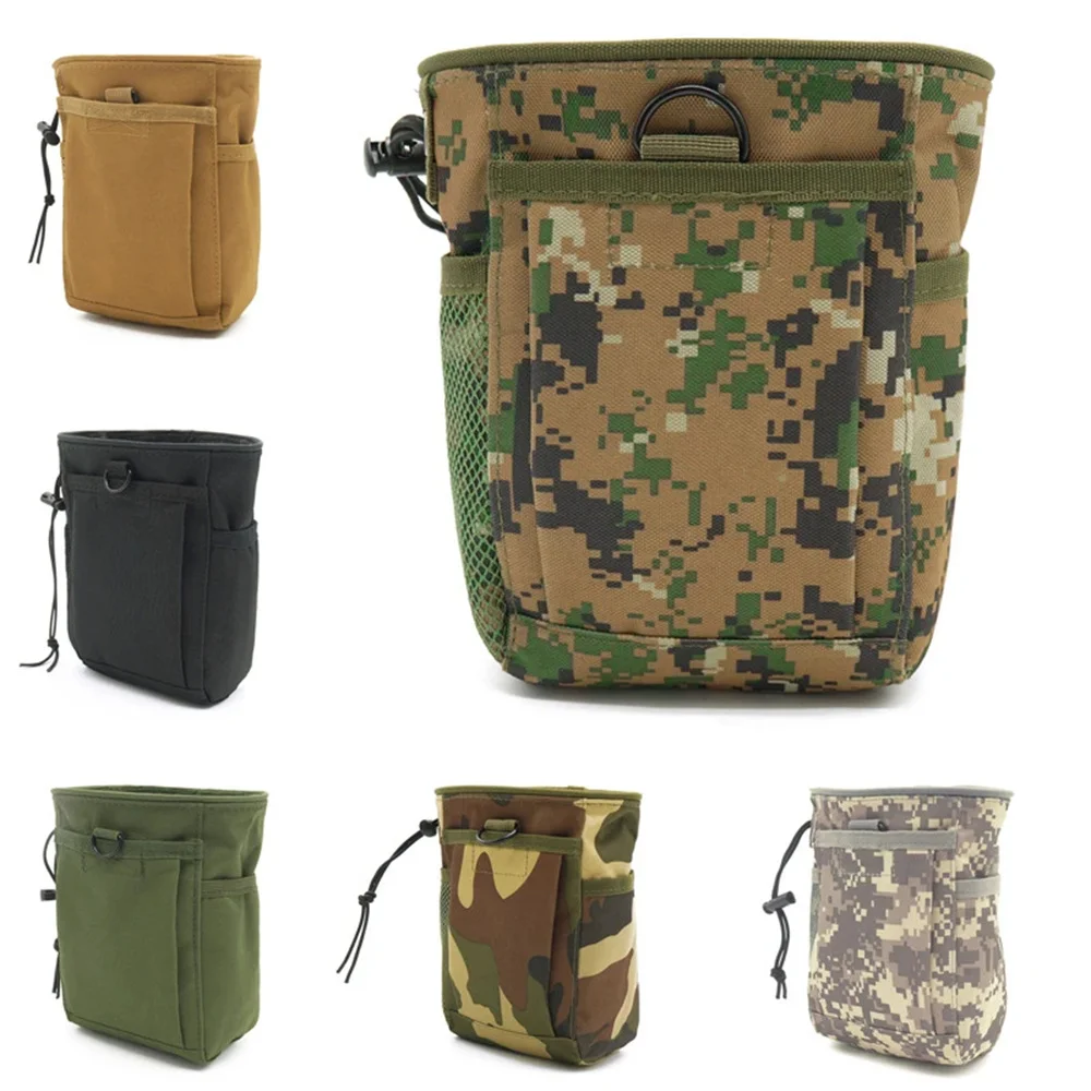 Outdoor 3-5L Tactical Molle 800D Nylon Dump Drop Pouch Recycle Waist Pack Ammo Bags Airsoft Accessories Bag Pouches