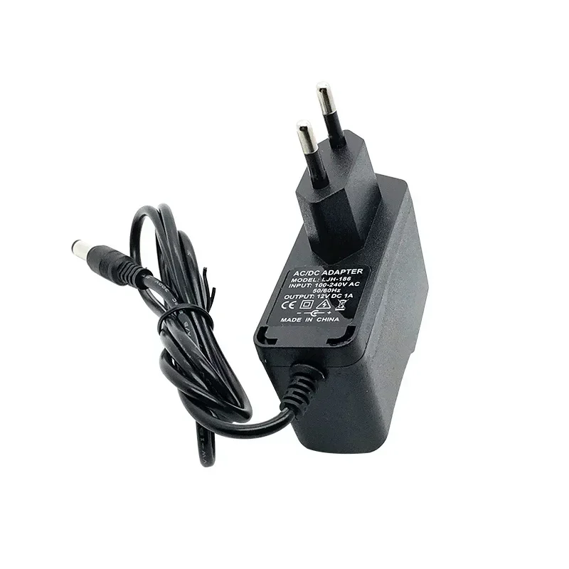 DC 3V2A 5V2A 6V 2A 9V 12V 0.5A 500mA 15V 1A Power Supply Charger with Lamp, EU Plug, 5.5mm * 2.5mm(2.1mm) AC Converter Adapter
