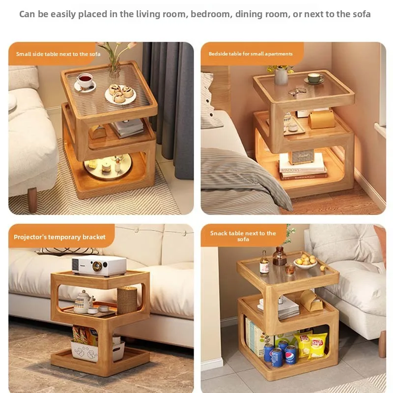 

Прикроватная тумбочка из массива дерева, прикроватная тумбочка для хранения, креативный небольшой шкаф, прикроватная полка для домашней спальни.