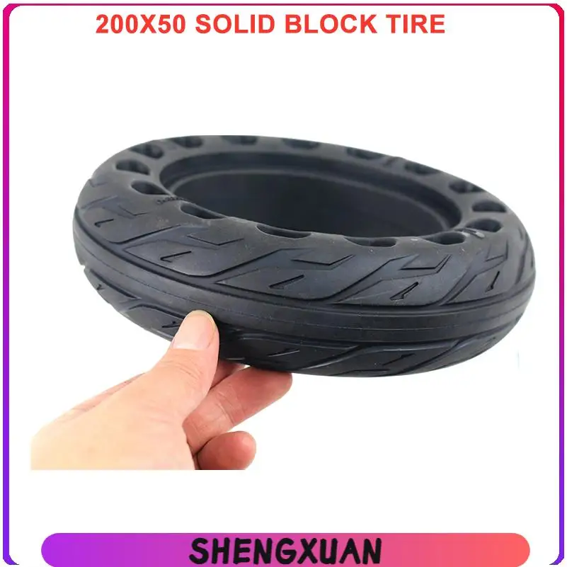 8-inch 200x50 square hole solid tire, suitable for electric scooters with 200 * 50 non pneumatic tires