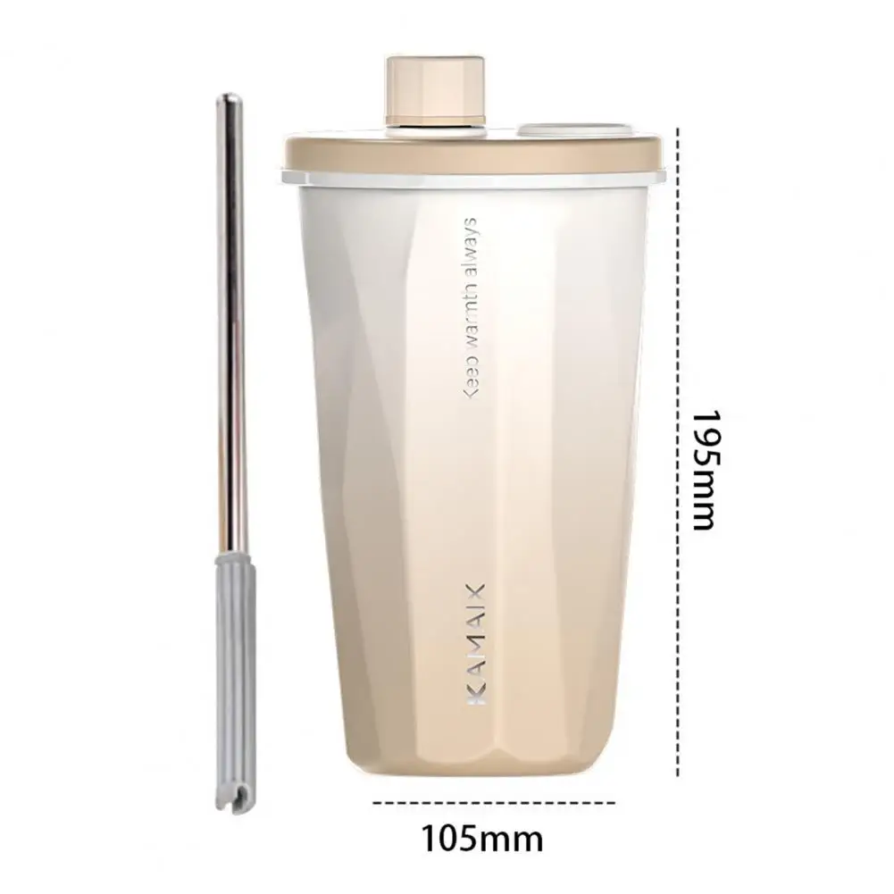 

Cup with Magnetic Straw Cap Stainless Steel Insulated Coffee Tumbler with Straw 600ml Thermal Cup for Work Home Outdoor for Car