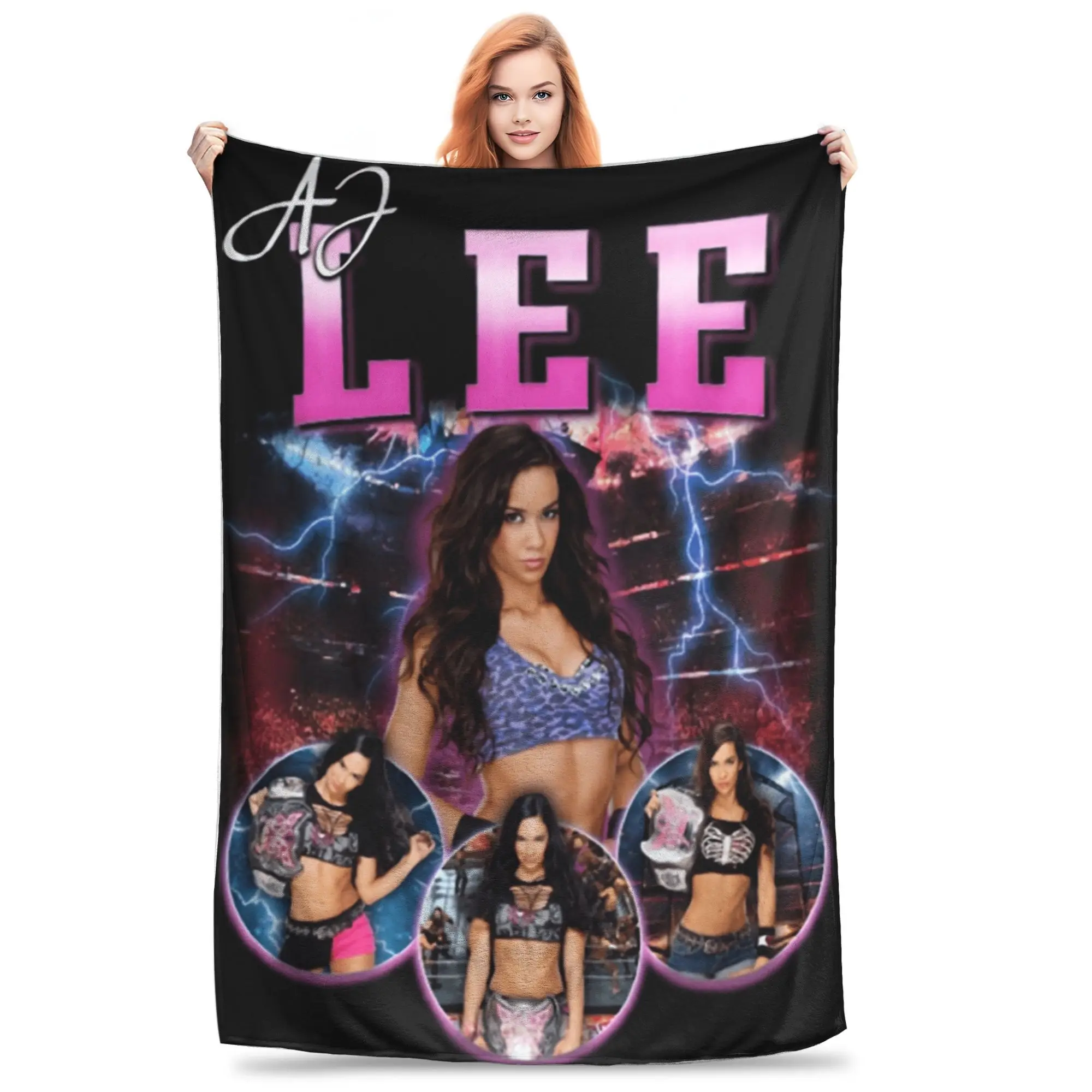 Cobertor infantil avião viagem aj lee wrestling divas lance cobertor colcha de flanela para decoração de casa padrão sofá cama capa