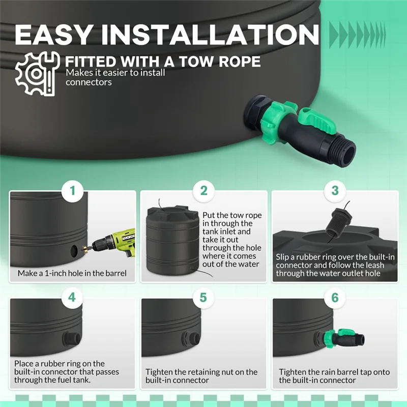 

A04G-Набор патрубок для дождевой бочки, 2 шт., 180 градусов, 3/4 дюйма, пластиковый запорный клапан для водяного шланга GHT с переборочным фитингом, бочка для дождя