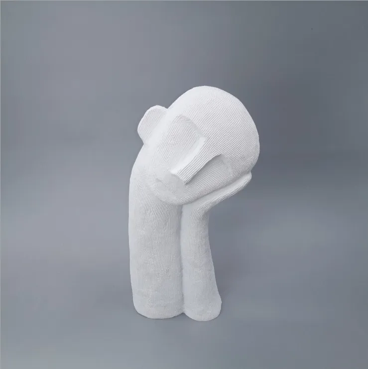 Resin plaster abstract figure sculpture for interior decoration