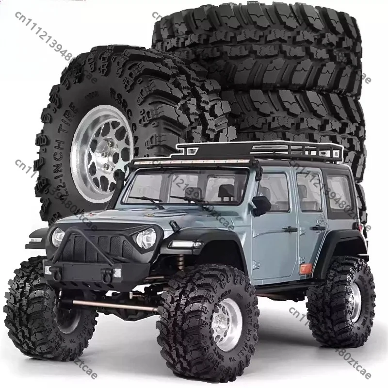 Scale Metal Wheel And Tire Set R317 Pattern Rubber Tyre For RC Off Road Simulation Crawler Truck Upgrade Modification Parts