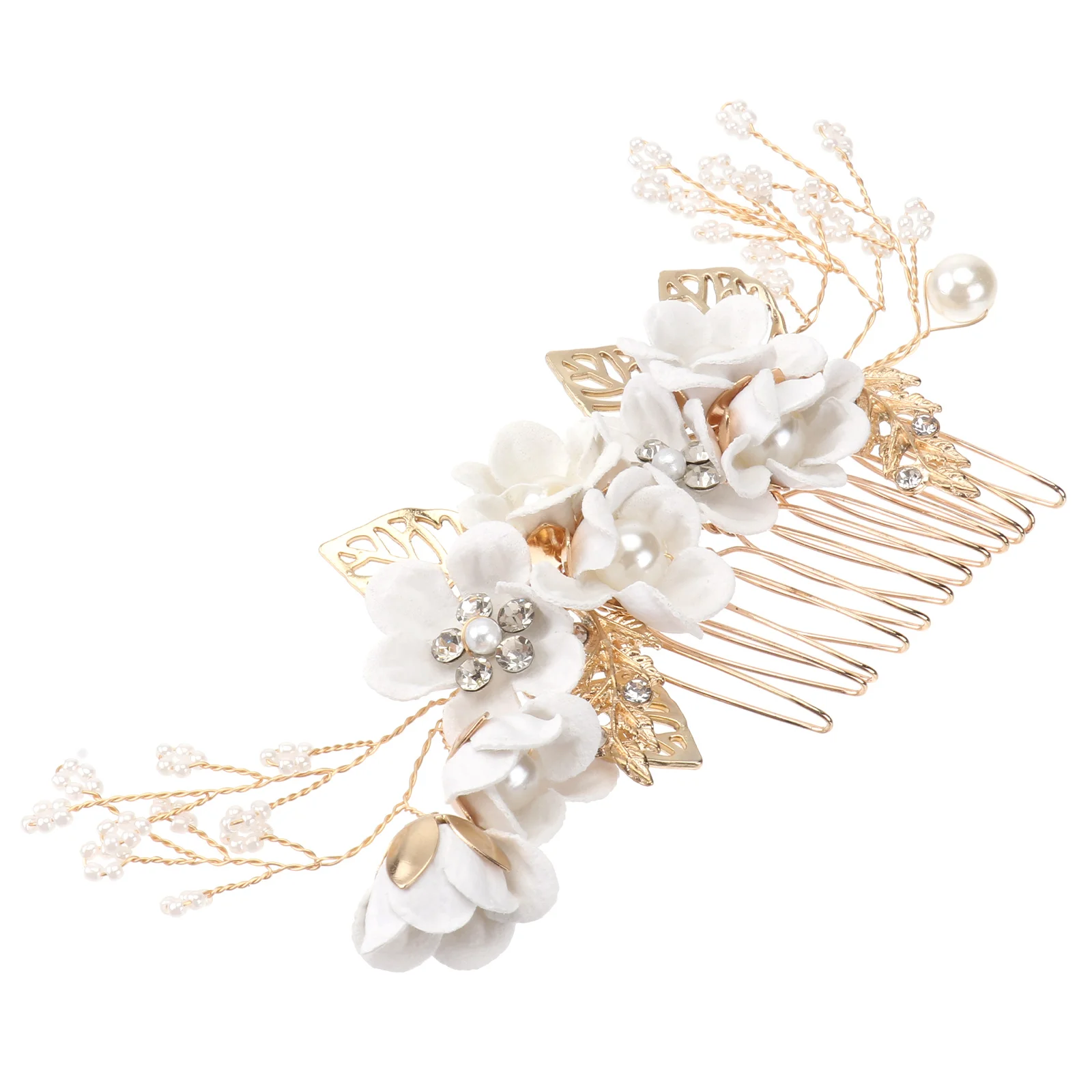 

Pearl Hair Comb Wedding Accessories Bridesmaid Headpiece Combs Crystal for Bridal Alloy