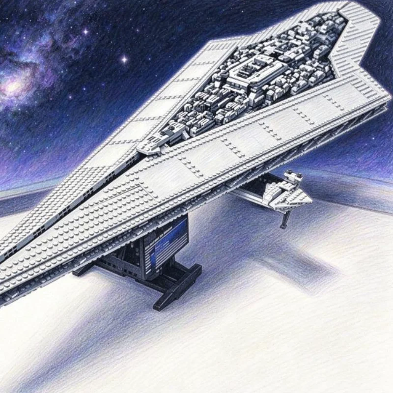 2026 New 3152pcs Movie Sets Giant Space Battleship Puzzle Model Home Decor Building Block Bricks For Birthday Festival Gifts