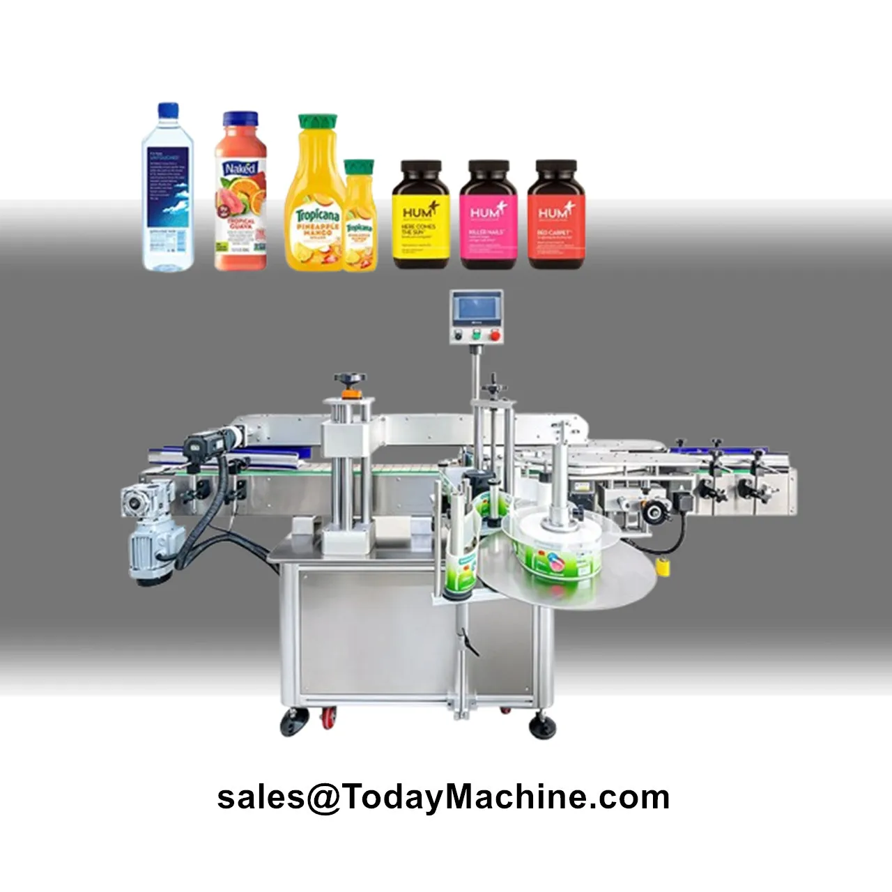Automatic Sticker Double Side Round Flat Square Bottles Labeling Machine