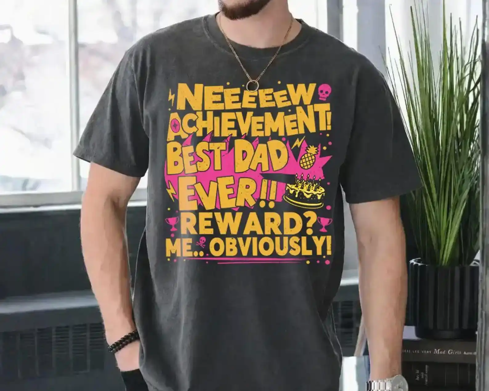 Dungeon Crawler Carl Fathers Daycotton Shirt, Dad Achievement TShirt, DCC Fan Shirts, Gamer Dad Gift