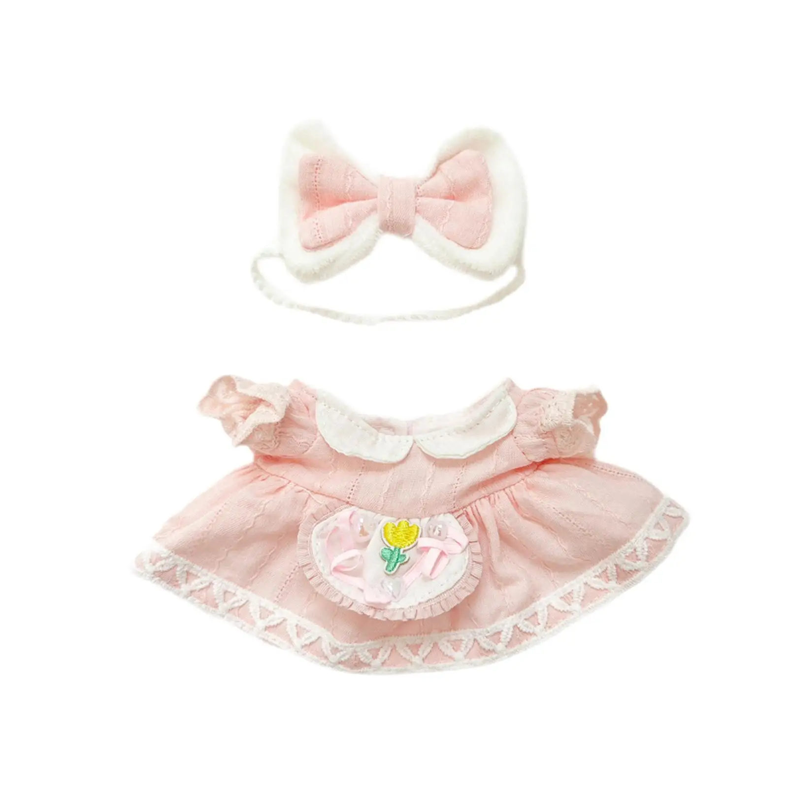 

Cute 15cm Doll Dress Daily Wear Handmade Adorable Clothing Party Favor for 15cm 17cm Plush Doll Girls Gift DIY Supplies Kids Toy