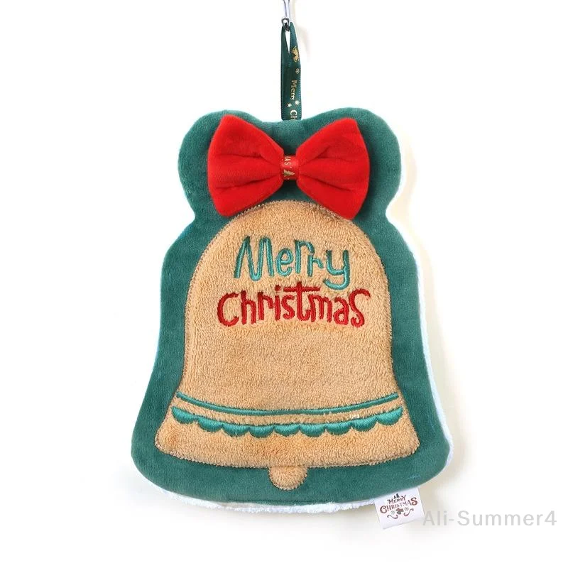 Cute Christmas Cleaning Towel Coral Velvet Hand Towel Snowman Bathroom Hanging Absorbent Dishcloth Soft Cleaning Cloth Rag