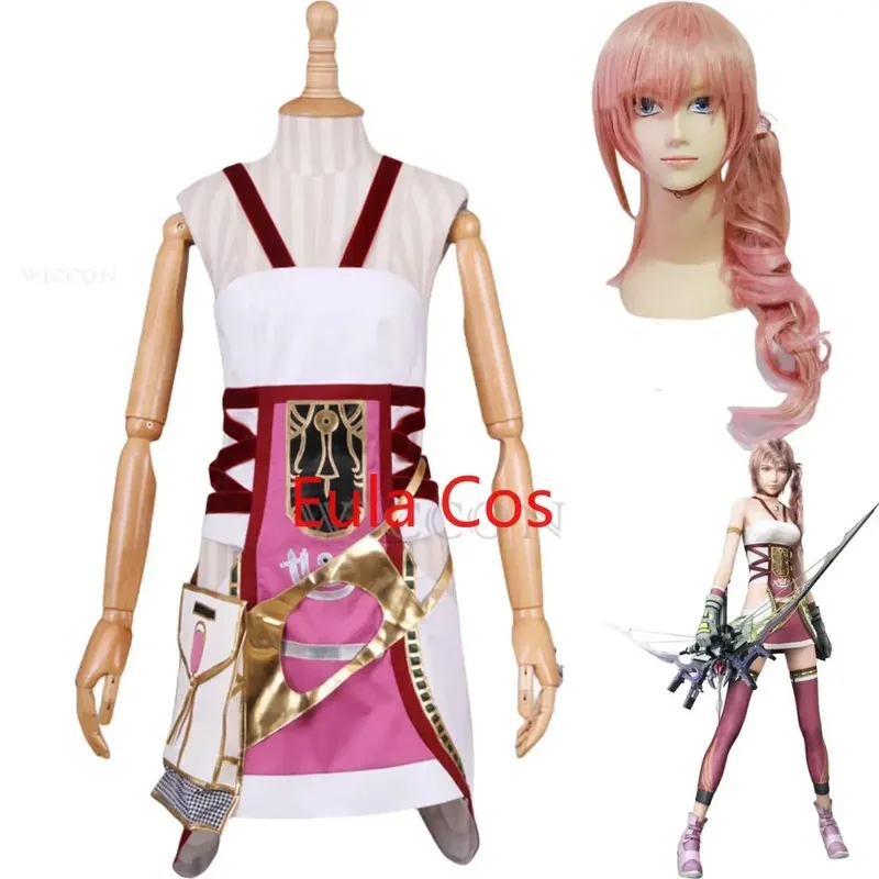

Аниме игра Lightning Returns: Final Fantasy XIII Сера Фаррон Косплей Костюм Парик Боевая форма Платье Женский сексуальный костюм на Хэллоуин
