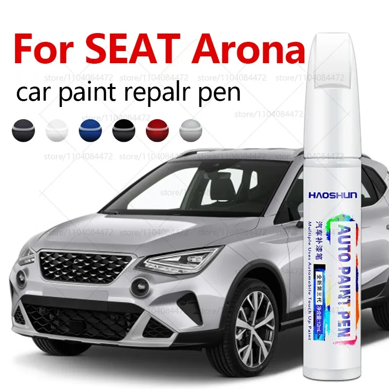 

Ручка для ремонта автомобильной краски для SEAT Arona 2017-2025, аксессуары для ремонта царапин, оранжевый, синий, белый, серебристый, серый, зеленый, черный