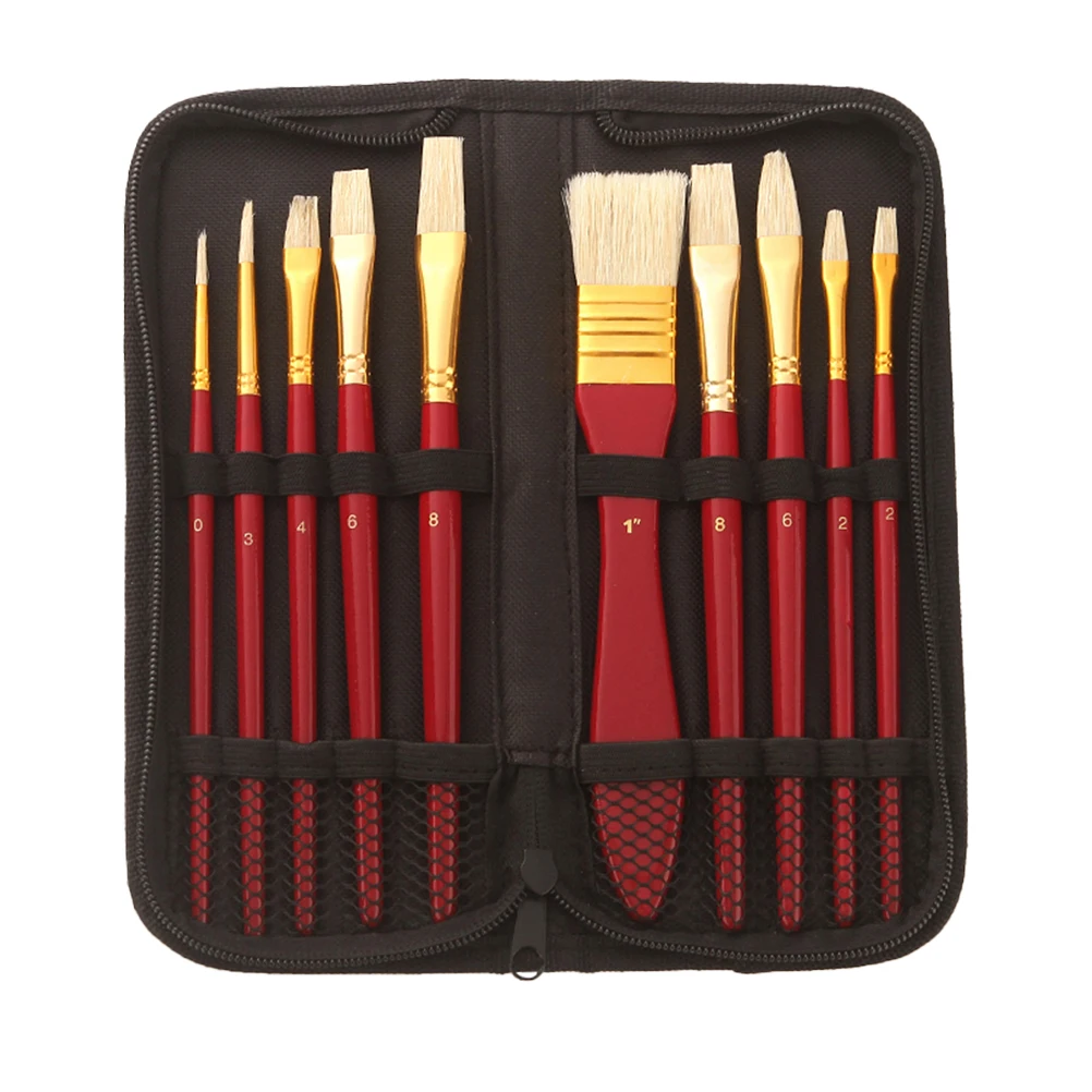 

Round Oil Brush Board Set Student Paint Brushes Paintbrushes Aluminum Tube Furniture