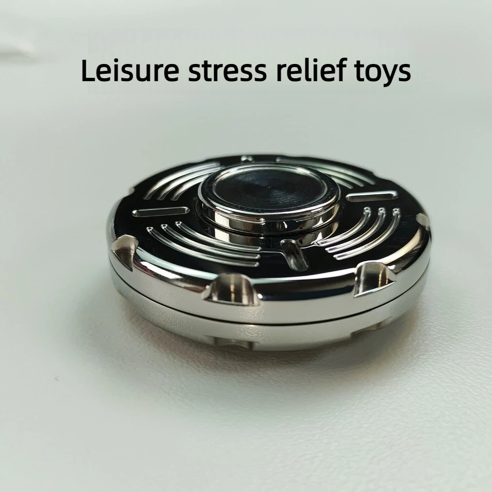 Jitu EDC Stainless Steel Magnetic Spinning Top and Coin Combination - Fingertip Decompression Toy