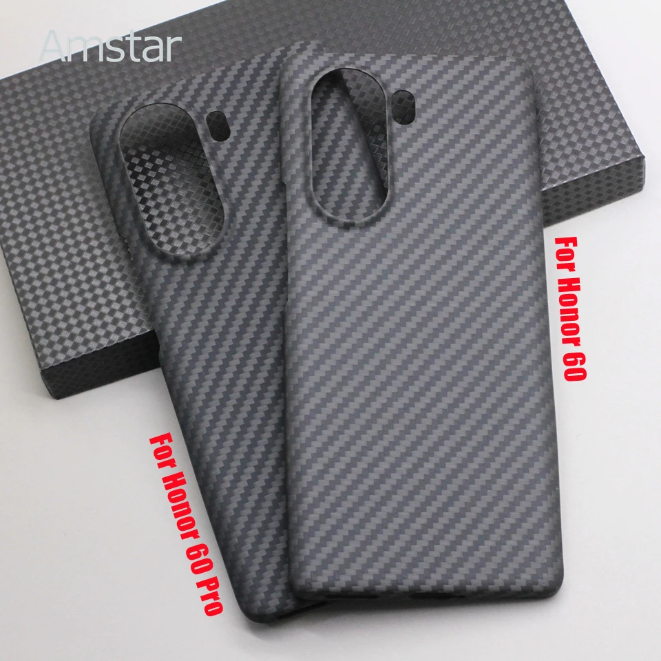 

Amstar High Quality Carbon Fiber Phone Case for Honor 60 Pro Ultra-thin Anti-drop Business Aramid Fiber Cases Cover for Honor 60