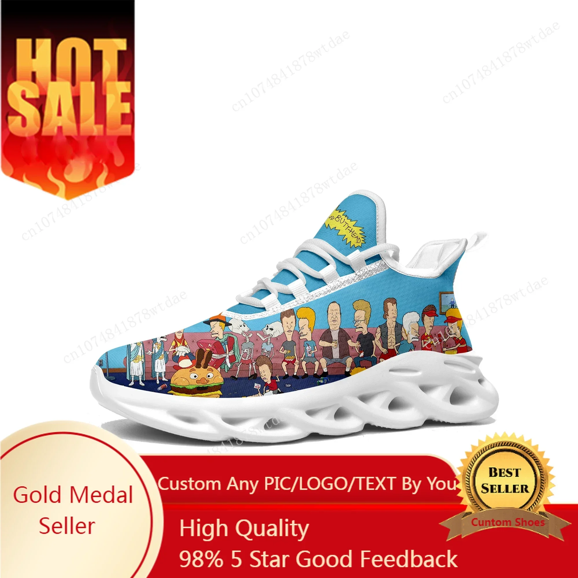 Butthead Butt Head Rock N Roll Flats Sneakers Mens Womens Teenager Sports Running Shoe High Quality Custom Lace Up Mesh Footwear