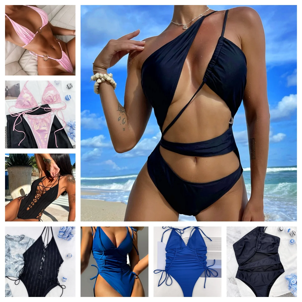 

New Swimsuit 2024 Women Bikini Push Up Bikinis Swimsuits Female Beachwear Bathing Swimwear Swimming Mujer Biquini