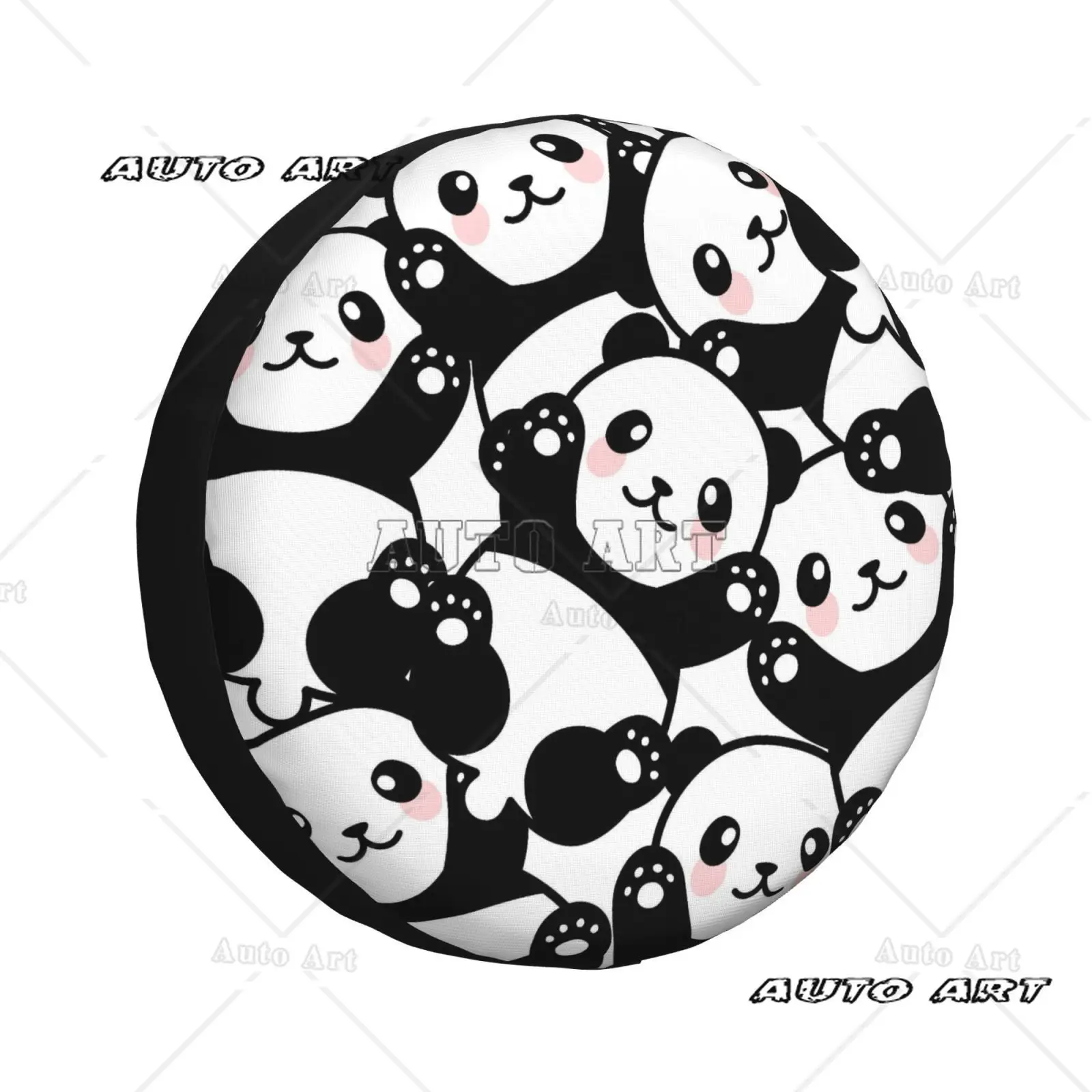 

Чехол для запасного колеса с мультяшным рисунком панды, защитный чехол для колеса автомобиля с 4 приводом, общие детали двигателей 14 "15" 16 "17