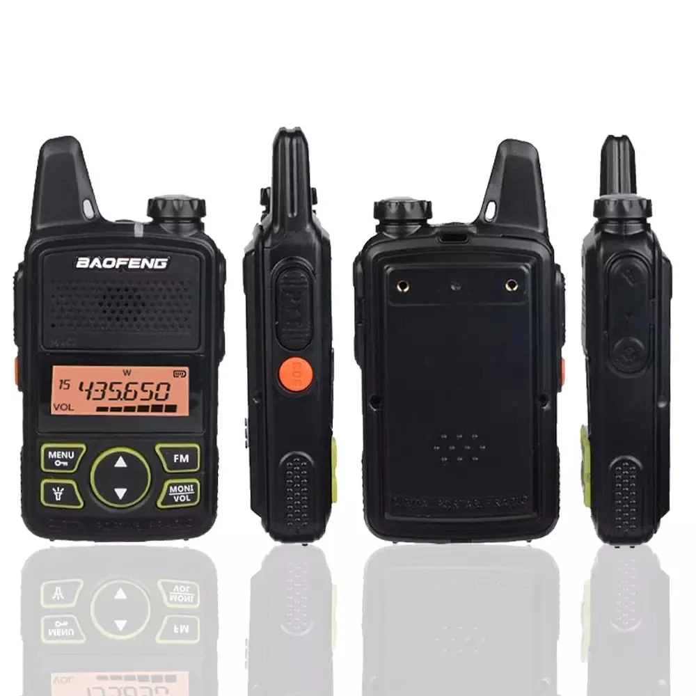 Baofeng Mini Walkie Talkie BF-T1 Portable Two Way Ham Radio UHF 400-470MHz FM Flashlight Handheld Transceiver Kids Intercome