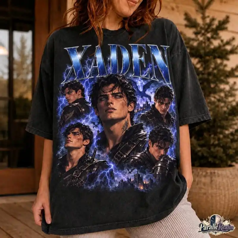 Fourth Wing Xaden Riorson T Shirt Vintage Graphic Print Men Women BookTok Fantasy Book Short Sleeve Oversized Tee Unisex Tops