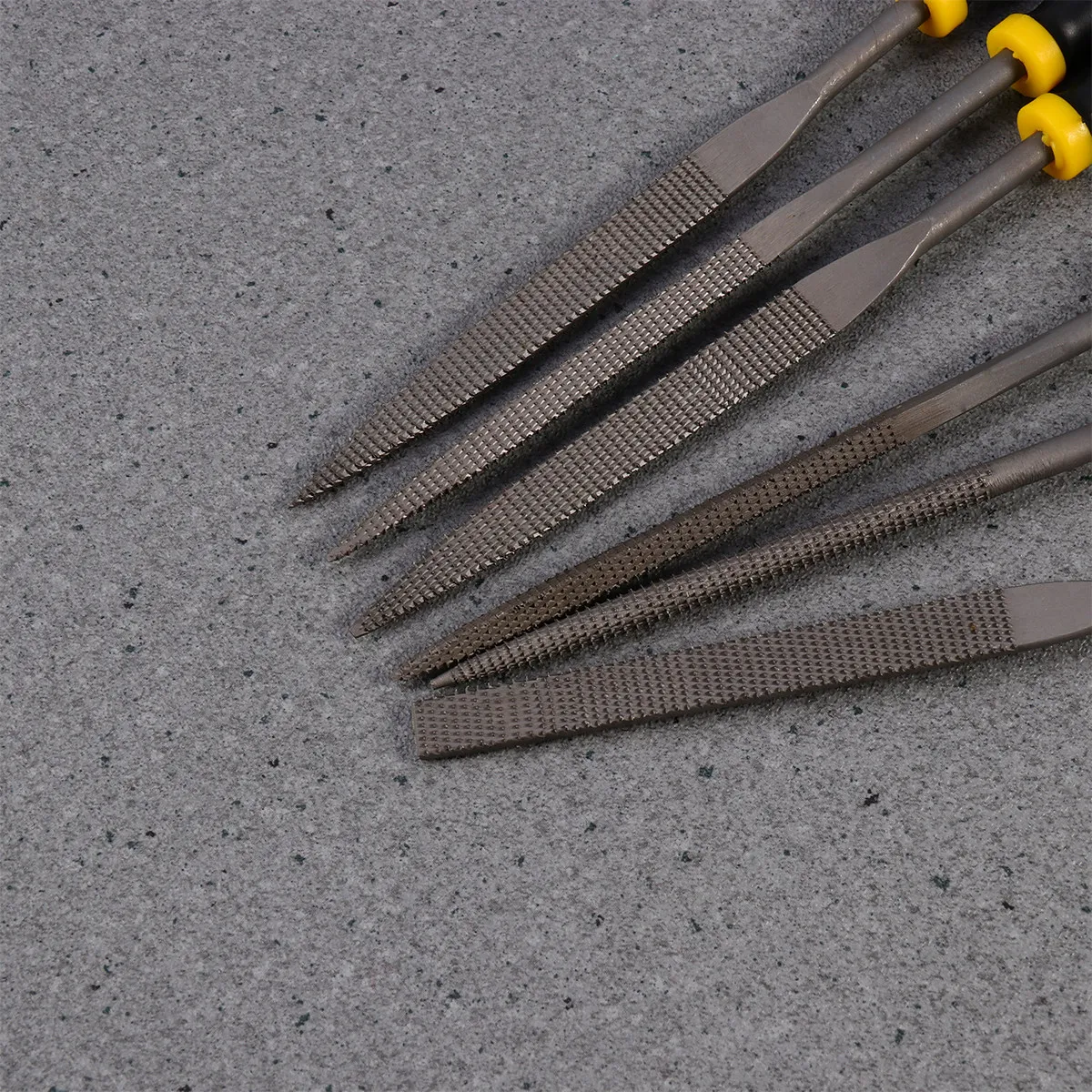 6Pcs 180x5mm Mini Rasp File Set Wood Rasp Tool with Strong Durability Anti Skid Handle for Wood Metal Plastic Rough