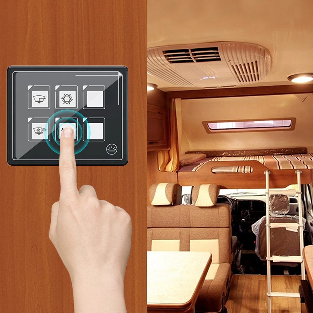

12-24V Car 6P LED Touch Membrane Control Panel Electronic Accessory Car Accessory Part Membrane Control