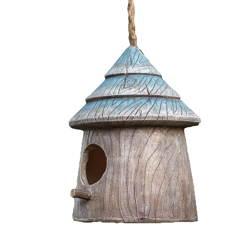 

Outdoor Courtyard Resin Creative Artificial Bird House Garden Balcony Gardening Landscape Decoration Pendant Anti-corrosion