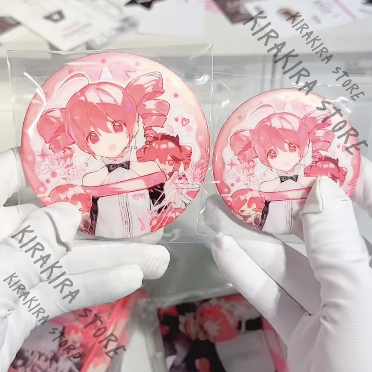 

Kasane Teto Acrylic Transcard Standing Plate 75mm Double Flash Badge Ornaments Emblem Cosplay Coloured Paper Creativity Present