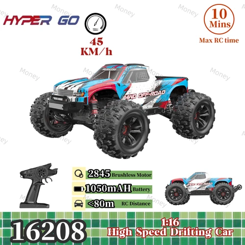 MJX 16208 1:16 Coche de carreras 4x4 de alta velocidad 2845 con motor sin escobillas, coche de control remoto, camión de juguete para drifting