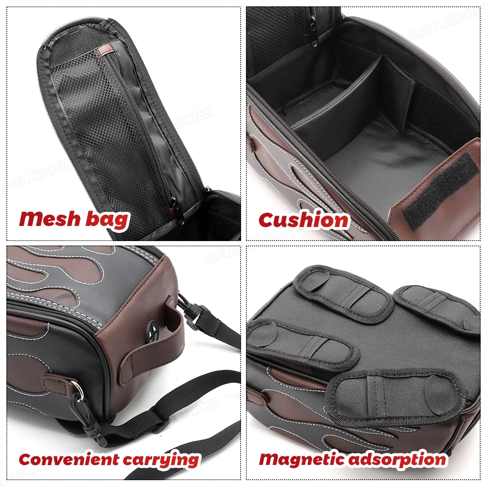 

Motorcycle tank bag Oil Fuel Bag Magnetic moto saddle luggage GPS Phone Bag Bigger Window suitcase For iphone Samsung