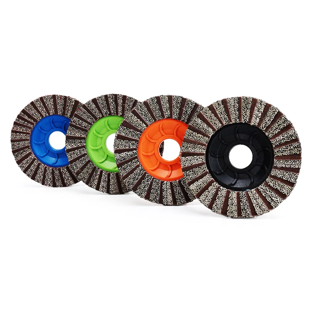 4.5 inch 115mm electroplated Flap Disc Polishing Wheels Diamond Electroplated Abrasive Disc For Grinder Dry Wet Flap Disc