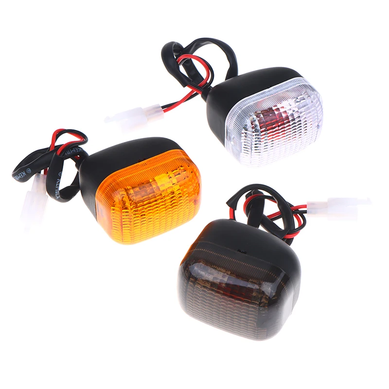 2Pcs Durable Motorcycle Front Rear Turn Signal Lights Shockproof Blinker Indicator Lamps Fits Most Motorbike Models