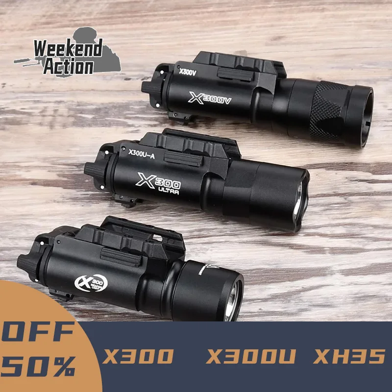 

WADSN Metal Tactical X300U X300 Ultra XH35 X300UH-B Pistol Light Hunting Scout Strobe Flashlight Accessories Fit 20mm Rail