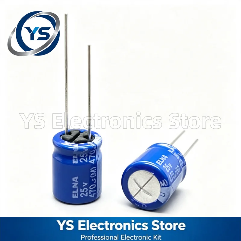 10/50/100/200pcs 25V470UF ELNA RE3 Series 10X12.5mm HiFi Audio Capacitor RE3-25V471MH3# 25V470UF 470UF 25V Original and NEW