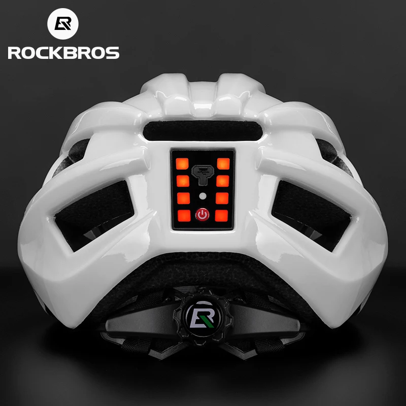 ROCKBROS Bicycle Helmet LED Rear Light Rechargeable Intergrally-molded Cycling Helmet MTB Road Bike Helmet Sport Safe Hat Helmet