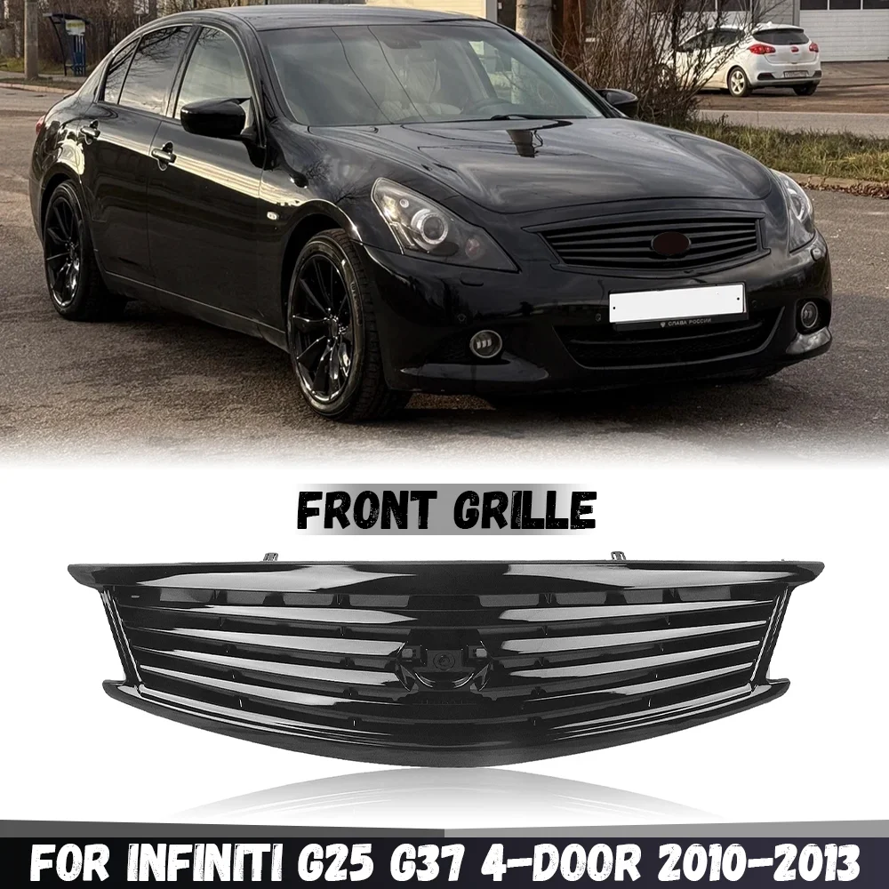 

Передняя решетка, гоночные решетки, передний верхний бампер, сетчатая решетка капота для Infiniti G25 G37, 4-дверный седан 2010-2013, комплекты кузова Q40