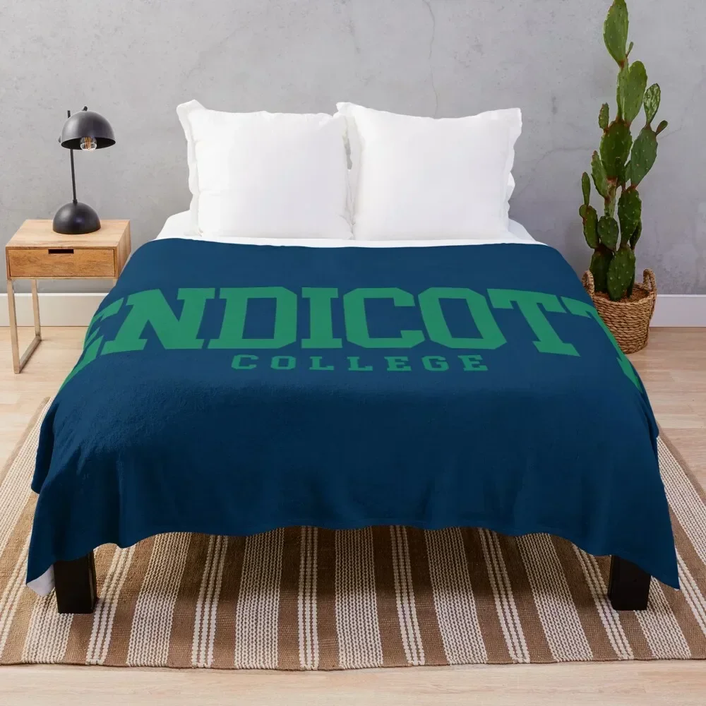 

endicott - college font curved Throw Blanket